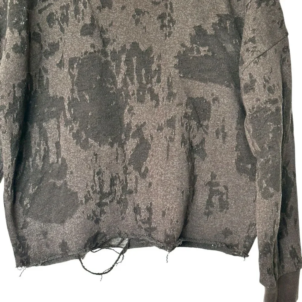 IRO Jeans Sweatshirt S women’s Camo Burnout distressed Avant garde grunge